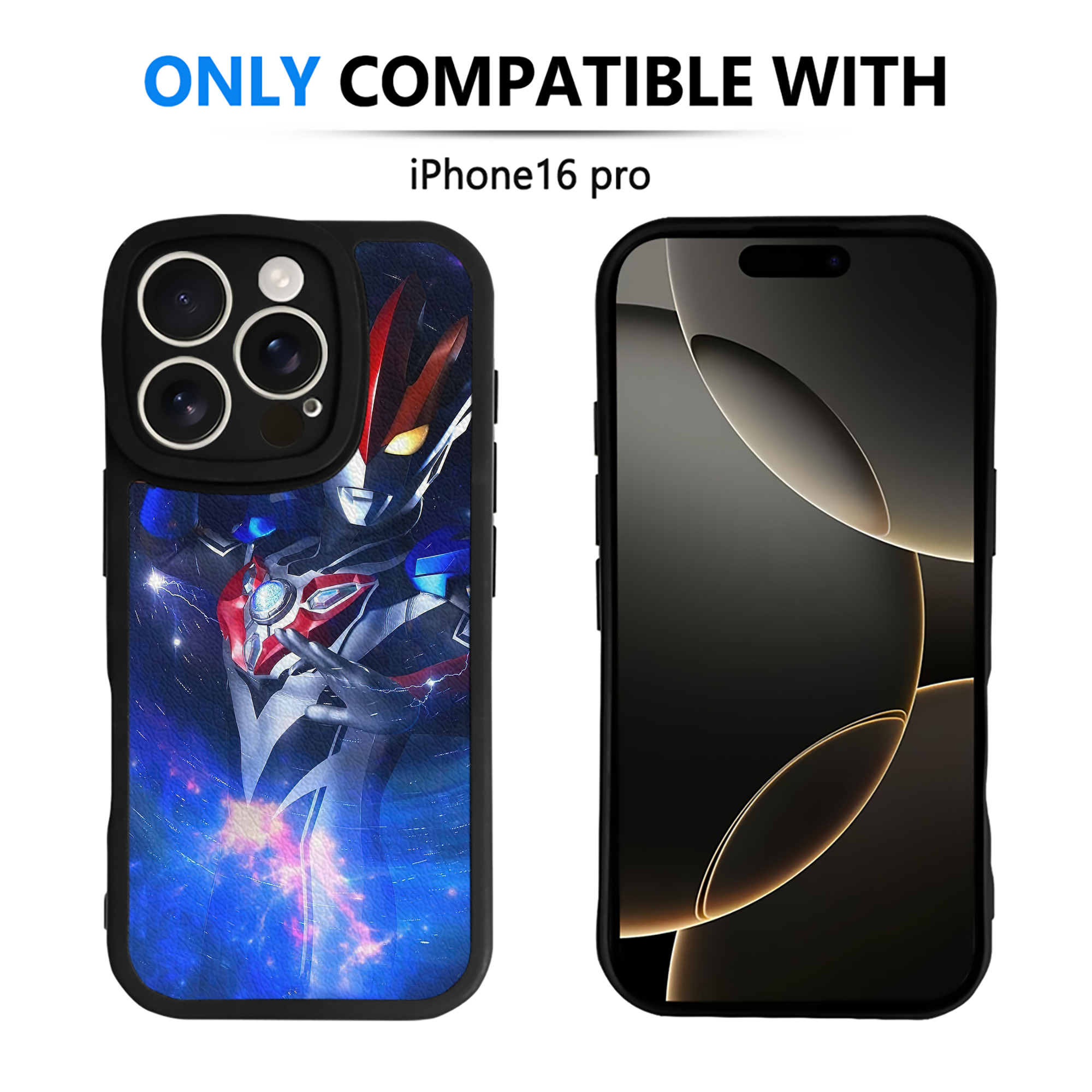 （画像用） ウルトラマン Ultraman 【iPhone 16シリーズ対応】シリコンスマホケース（レザー調） 材質：シリコン